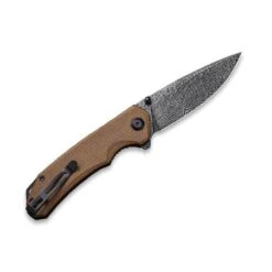 Couteau Civivi Brazen Micarta Brun Damas -Le Tranchant Soldes Magasin couteau civivi brazen micarta brun damas 1