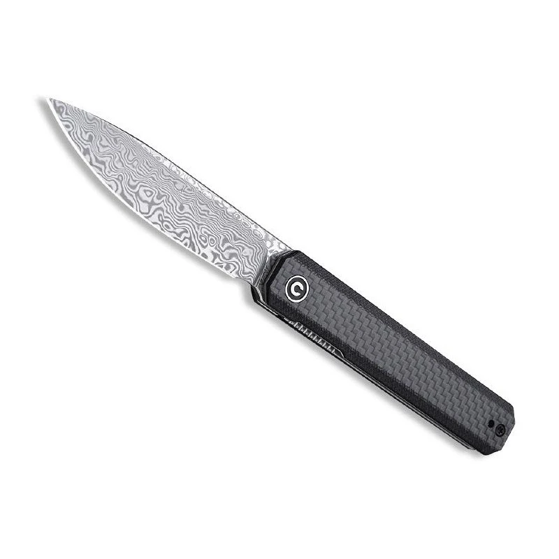 Couteau Civivi Exarch G10 Noir/fibre De Carbone Damas 3 Couteau Civivi Exarch G10 Noir/fibre De Carbone Damas