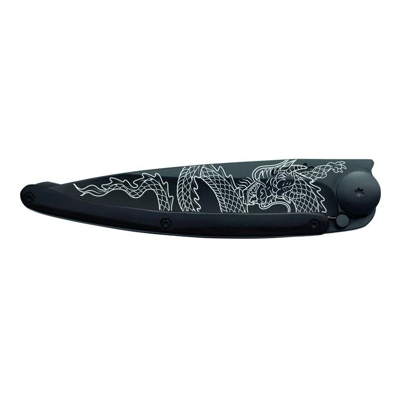 Couteau Deejo Black TATTOO Grenadille - Dragon 4 Couteau Deejo Black TATTOO Grenadille - Dragon – Image 2