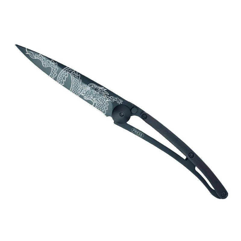 Couteau Deejo Black TATTOO Grenadille - Dragon 3 Couteau Deejo Black TATTOO Grenadille - Dragon