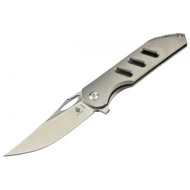 Couteau Kizer Assassin De Elstner Manche Titane Ki3549A1 3 Couteau Kizer Assassin De Elstner Manche Titane Ki3549A1