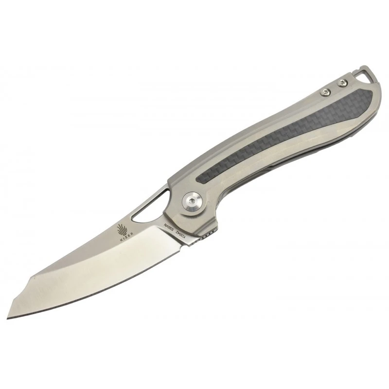 Couteau Kizer Kobold S35VN/titane Et Fibre De Carbone 3 Couteau Kizer Kobold S35VN/titane Et Fibre De Carbone