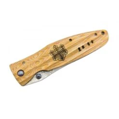 Couteau Mcusta Sengoku MC-182D Damas Pakka Wood Jaune -Le Tranchant Soldes Magasin couteau mcusta sengoku mc 182d damas pakka wood jaune 4