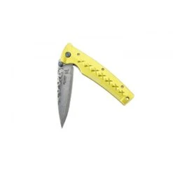 Couteau Mcusta Tsuchi MC-164D Aluminium Jaune Damas -Le Tranchant Soldes Magasin couteau mcusta tsuchi mc 164d aluminium jaune damas 6