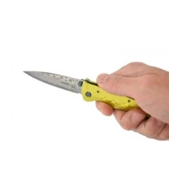 Couteau Mcusta Tsuchi MC-164D Aluminium Jaune Damas -Le Tranchant Soldes Magasin couteau mcusta tsuchi mc 164d aluminium jaune damas 8