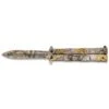 Couteau Papillon Albainox Camo Boise Lame 10cm -Le Tranchant Soldes Magasin couteau papillon albainox camo boise lame 10cm