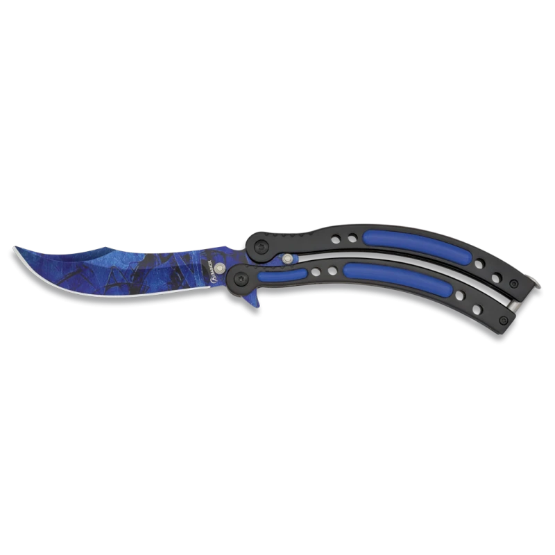 Couteau Papillon Albainox Colorful Bleu Et Noir 3 Couteau Papillon Albainox Colorful Bleu Et Noir