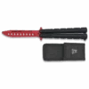 Couteau Papillon Entraînement K25 Lame Rouge 1 Couteau Papillon Entraînement K25 Lame Rouge -Le Tranchant Soldes Magasin couteau papillon entrainement k25 lame rouge