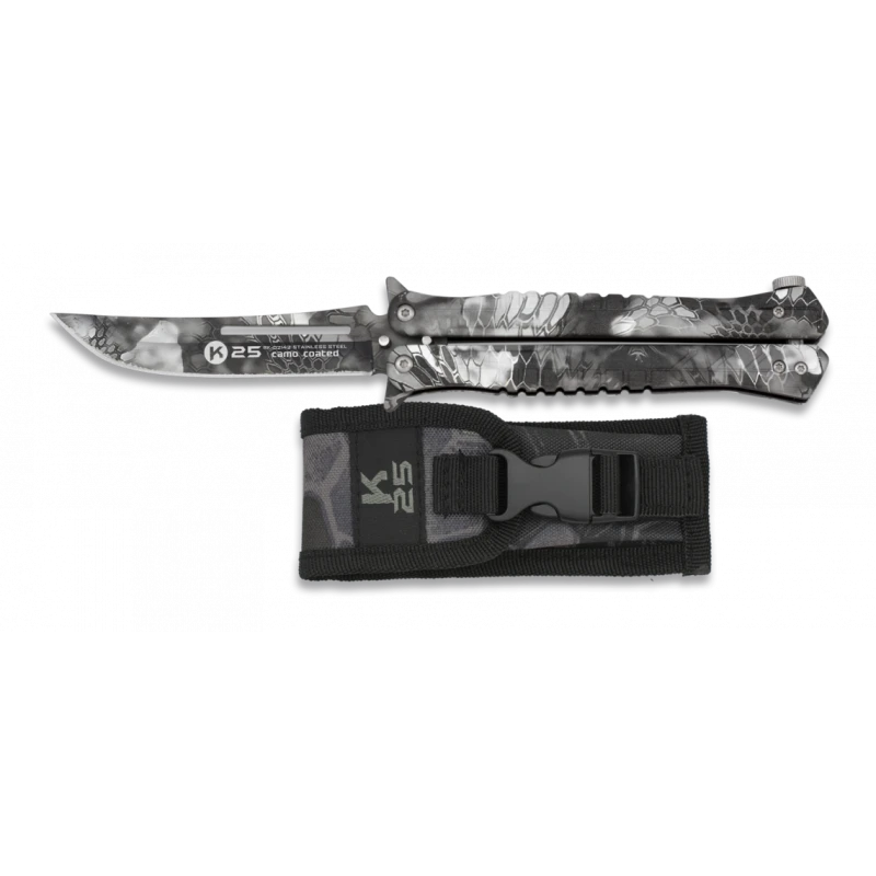 Couteau Papillon K25 Phyton Camo Noir 02142 3 Couteau Papillon K25 Phyton Camo Noir 02142