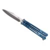 Couteau Papillon Third Bleu 13cm Inox Satiné - K2920A -Le Tranchant Soldes Magasin couteau papillon third bleu 13cm inox satine k2920a