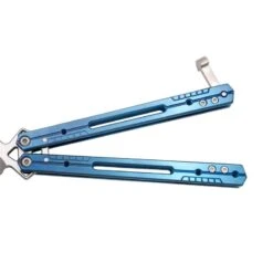 Couteau Papillon Third Bleu 13cm Inox Satiné - K2920A -Le Tranchant Soldes Magasin couteau papillon third bleu 13cm inox satine k2920a 2