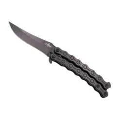 Couteau Papillon Third Chaine 13.5cm Inox Noir