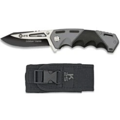 Couteau Pliant Tactique FOS K25 Noir/gris