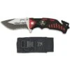 Couteau Pliant Tactique K25 FOS Noir/rouge Lame 87mm -Le Tranchant Soldes Magasin couteau pliant tactique k25 fos noirrouge lame 87mm
