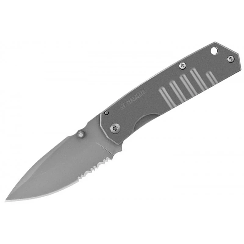 Couteau Schrade SCH304MS Lame Drop Point Mixte 3 Couteau Schrade SCH304MS Lame Drop Point Mixte