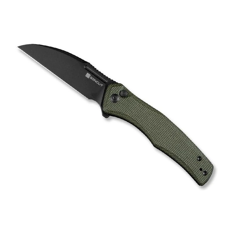 Couteau Sencut Watauga Micarta Vert Foncé Blackwash 3 Couteau Sencut Watauga Micarta Vert Foncé Blackwash