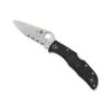 Couteau Spyderco Endela 4 Thin Blue Line Noir Semi-dentée -Le Tranchant Soldes Magasin couteau spyderco endela 4 thin blue line noir semi dentee